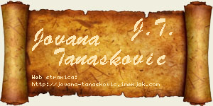 Jovana Tanasković vizit kartica